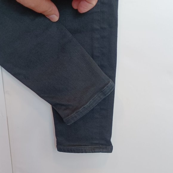 AGOLDE Women's Black Ripped Skinny Leg Stretch High Rise Denim Jean Destroyed 25 - Picture 9 of 12